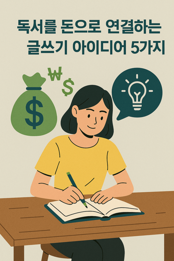 독서를 돈으로 연결하는 글쓰기 아이디어
