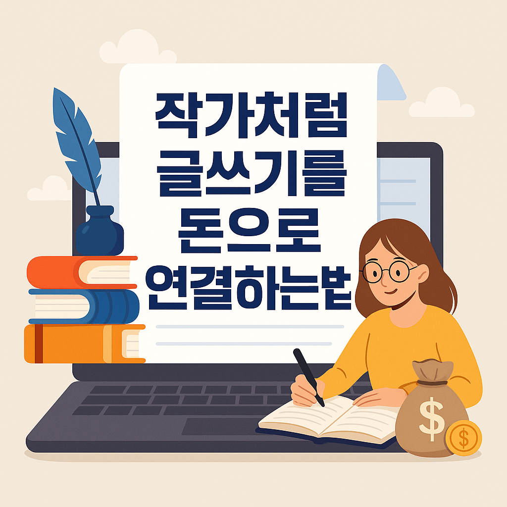 작가처럼 글쓰기를 돈으로 연결